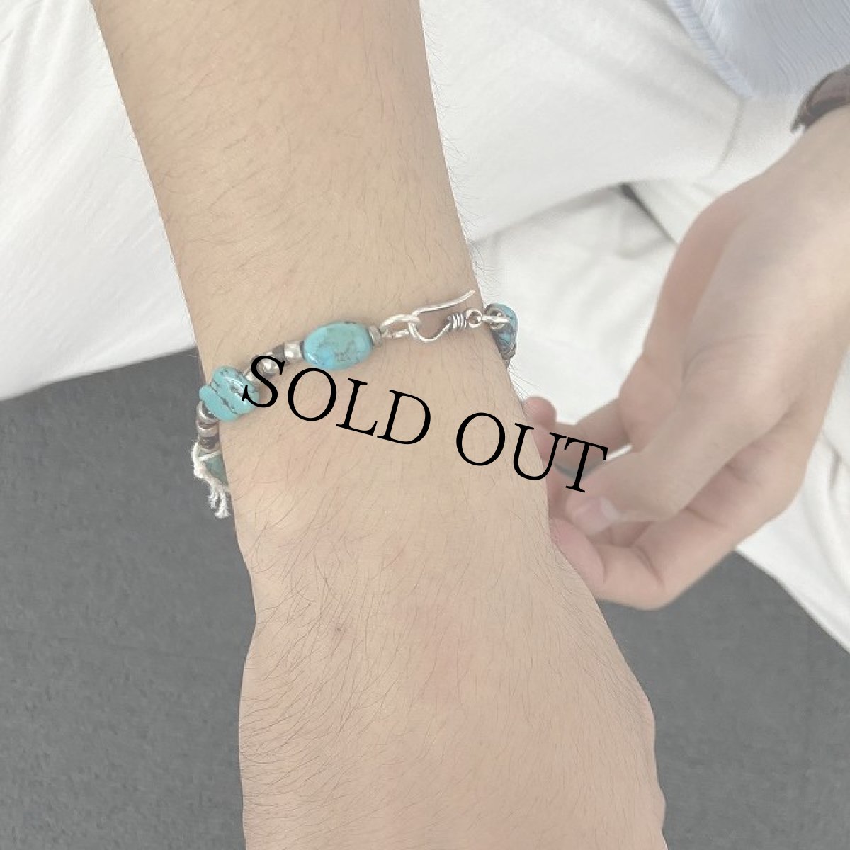 画像2: RORAN "Turquoise×Old Silver" ブレスレット (2)