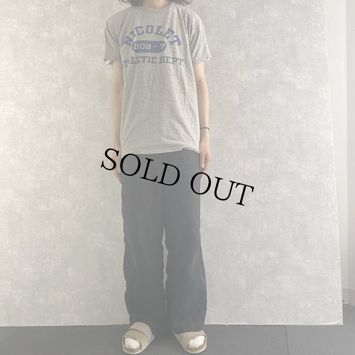 画像2: 60's Champion ランタグ "NICOLET ATHLETIC DEPT.” カレッジロゴプリントTシャツ 46 (2)