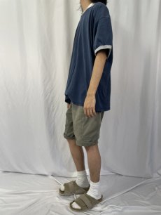画像3: 2000's NIKE ロゴプリント リンガーTシャツ XXL (3)