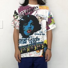 画像3: 〜90's The Rolling Stones USA製 "SOME GIRLS" マルチプリント ロックバンドT-shirt XL (3)