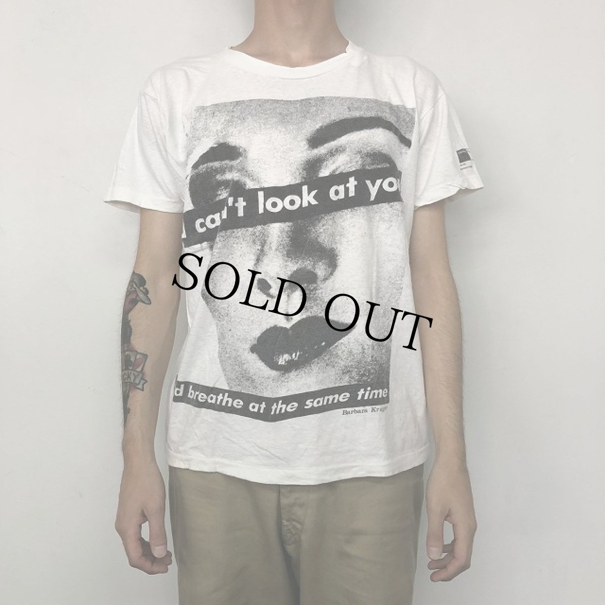 画像2: 80's Barbara Kruger USA製 "I can't look at you" Photo Print T-shirt XL (2)