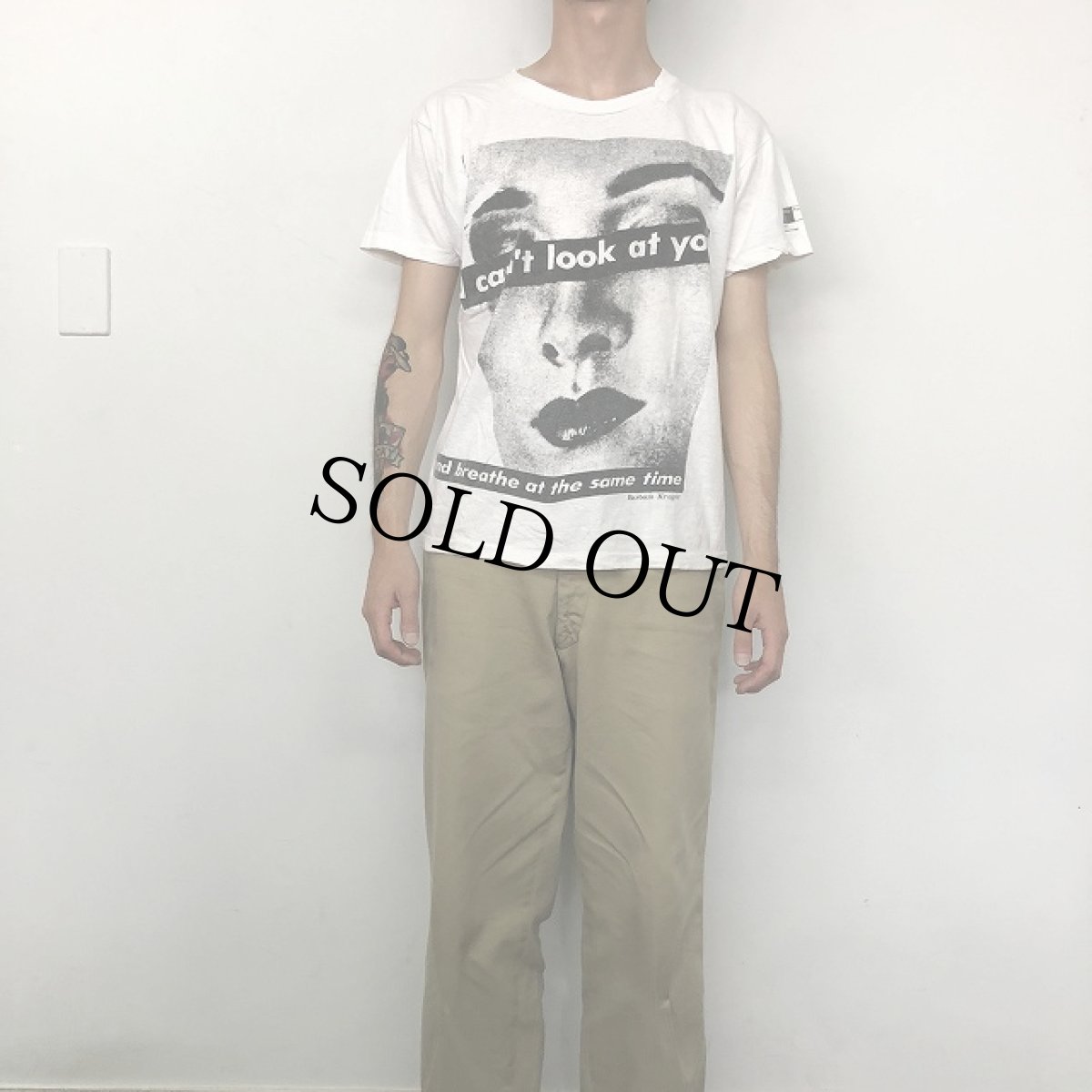 画像5: 80's Barbara Kruger USA製 "I can't look at you" Photo Print T-shirt XL (5)
