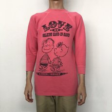 画像5: 60's〜 SPRUCE USA製 PEANUTS "LINUS&SALLY" 染み込みプリントスウェット S (5)