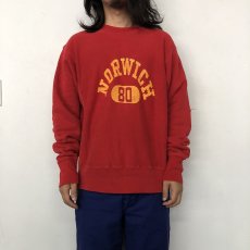 画像2: 50's Champion REVERSE WEAVE USA製 タタキタグ "NORWICH 80" L (2)