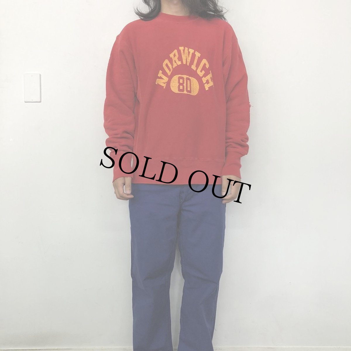 画像5: 50's Champion REVERSE WEAVE USA製 タタキタグ "NORWICH 80" L (5)