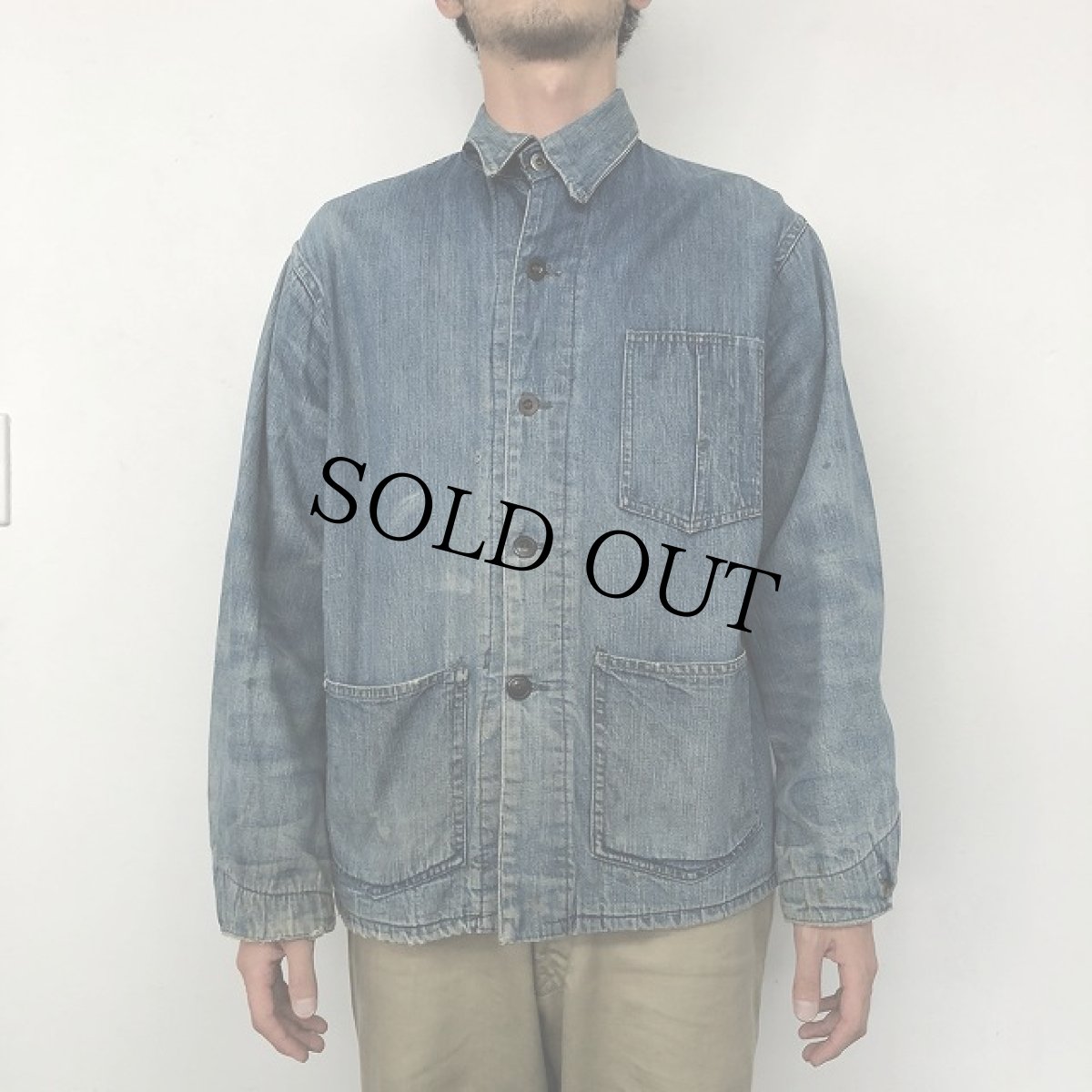 画像2: 40's RCN(Royal Canadian Navy) Denim Working Jacket (2)