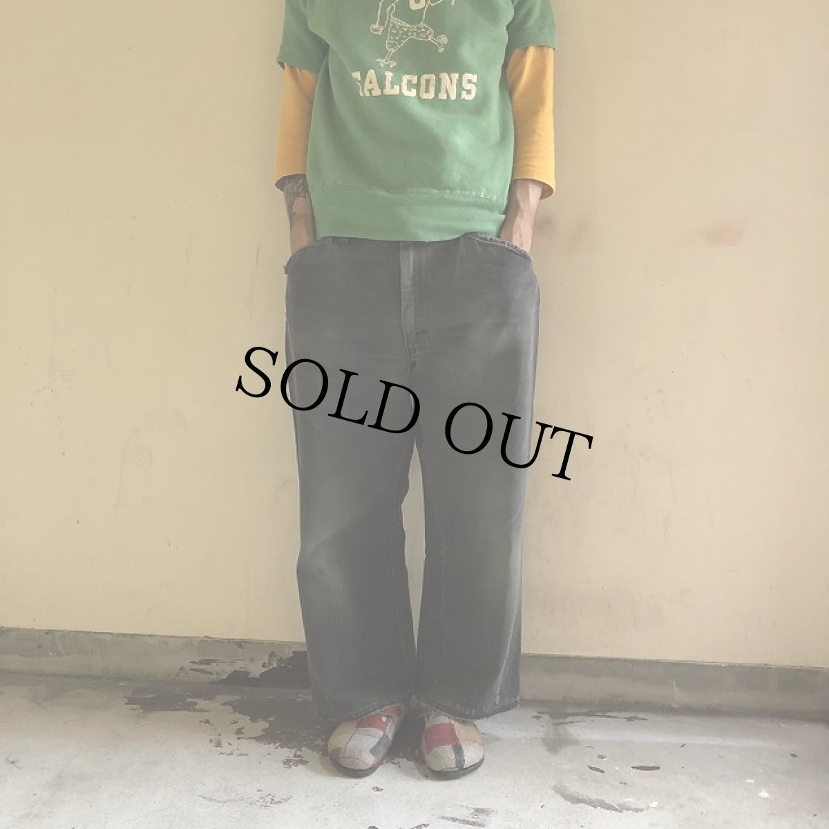 画像2: 60's〜 BIG MAC サスペンダーボタン付 ブラックデニムワークパンツ (2)