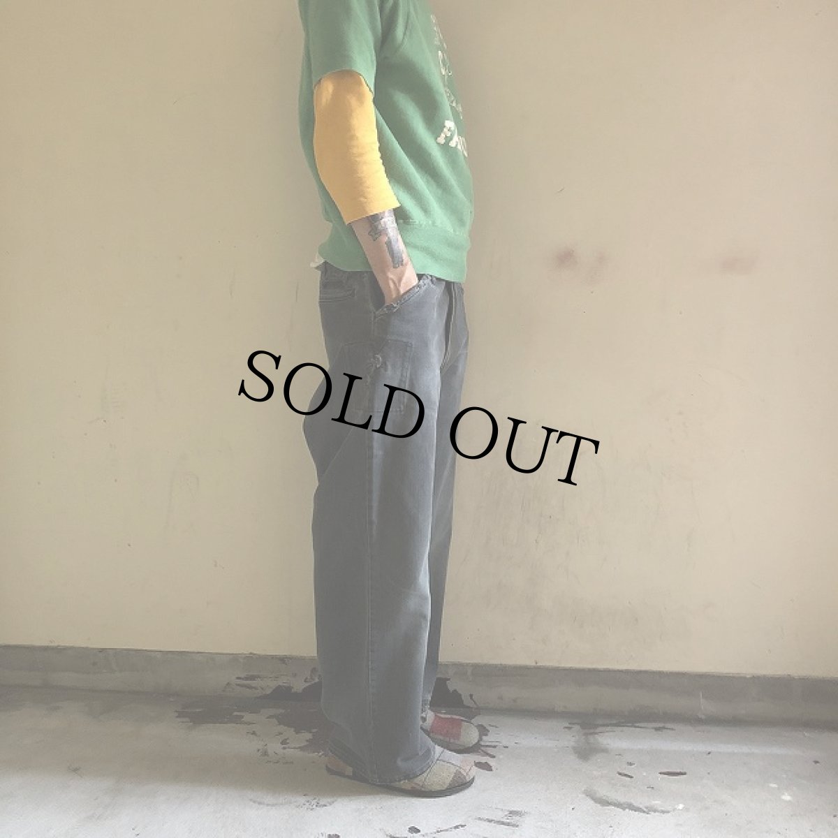 画像3: 60's〜 BIG MAC サスペンダーボタン付 ブラックデニムワークパンツ (3)