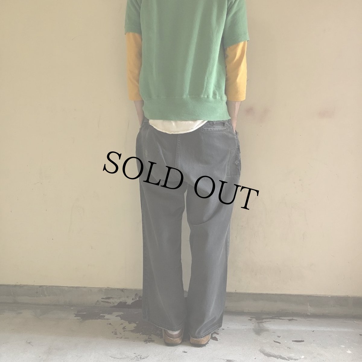 画像4: 60's〜 BIG MAC サスペンダーボタン付 ブラックデニムワークパンツ (4)