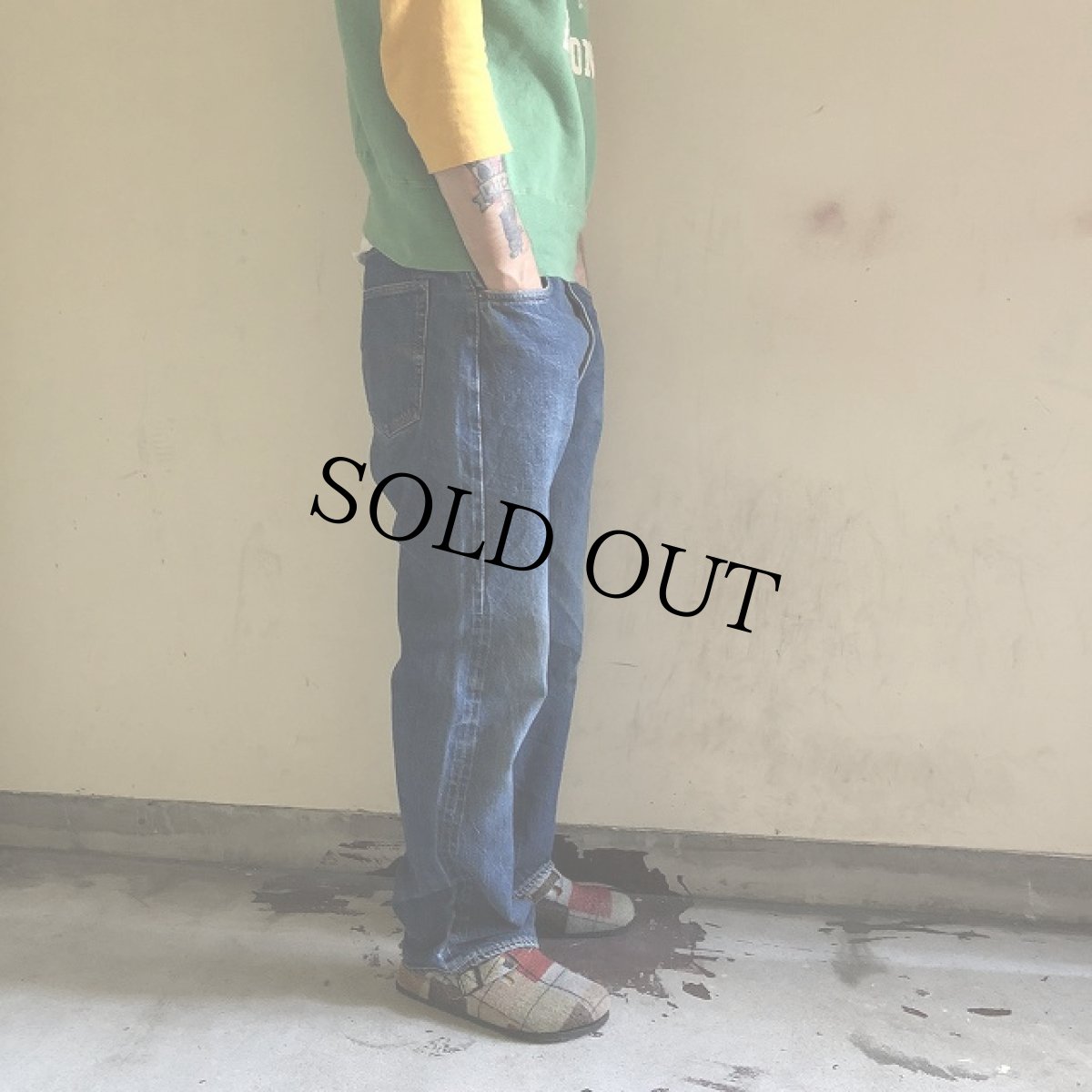 画像3: 60's〜70's LEVI'S 501 BIGE デニムパンツ W34 (3)