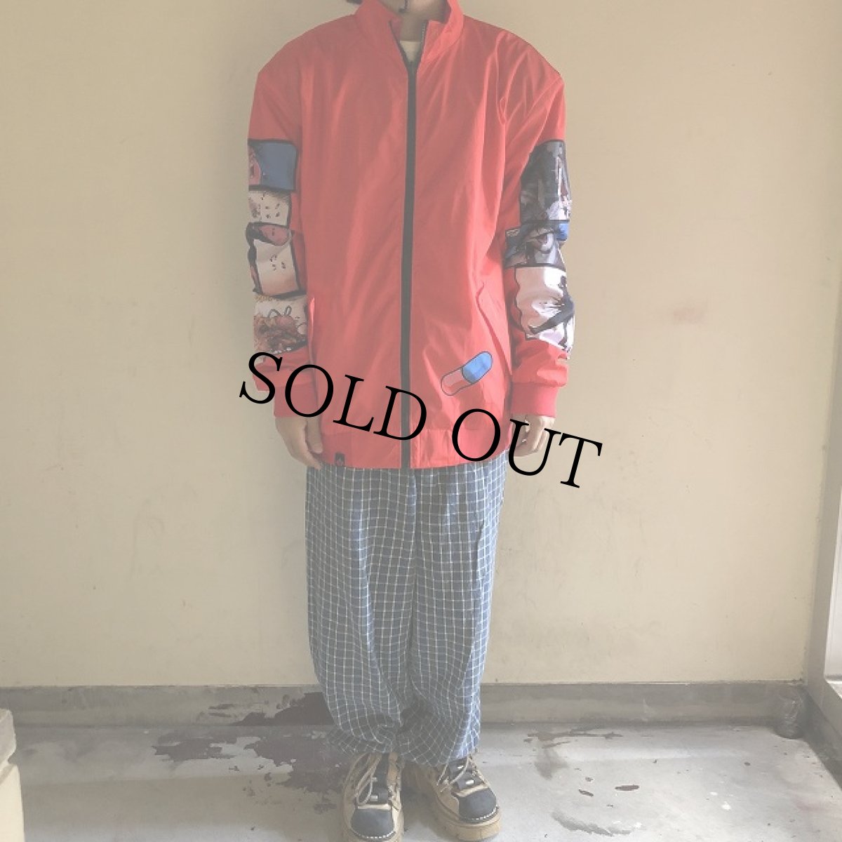 画像8: アキラ "ピンクシティ" リバーシブルジャケット RED L (8)