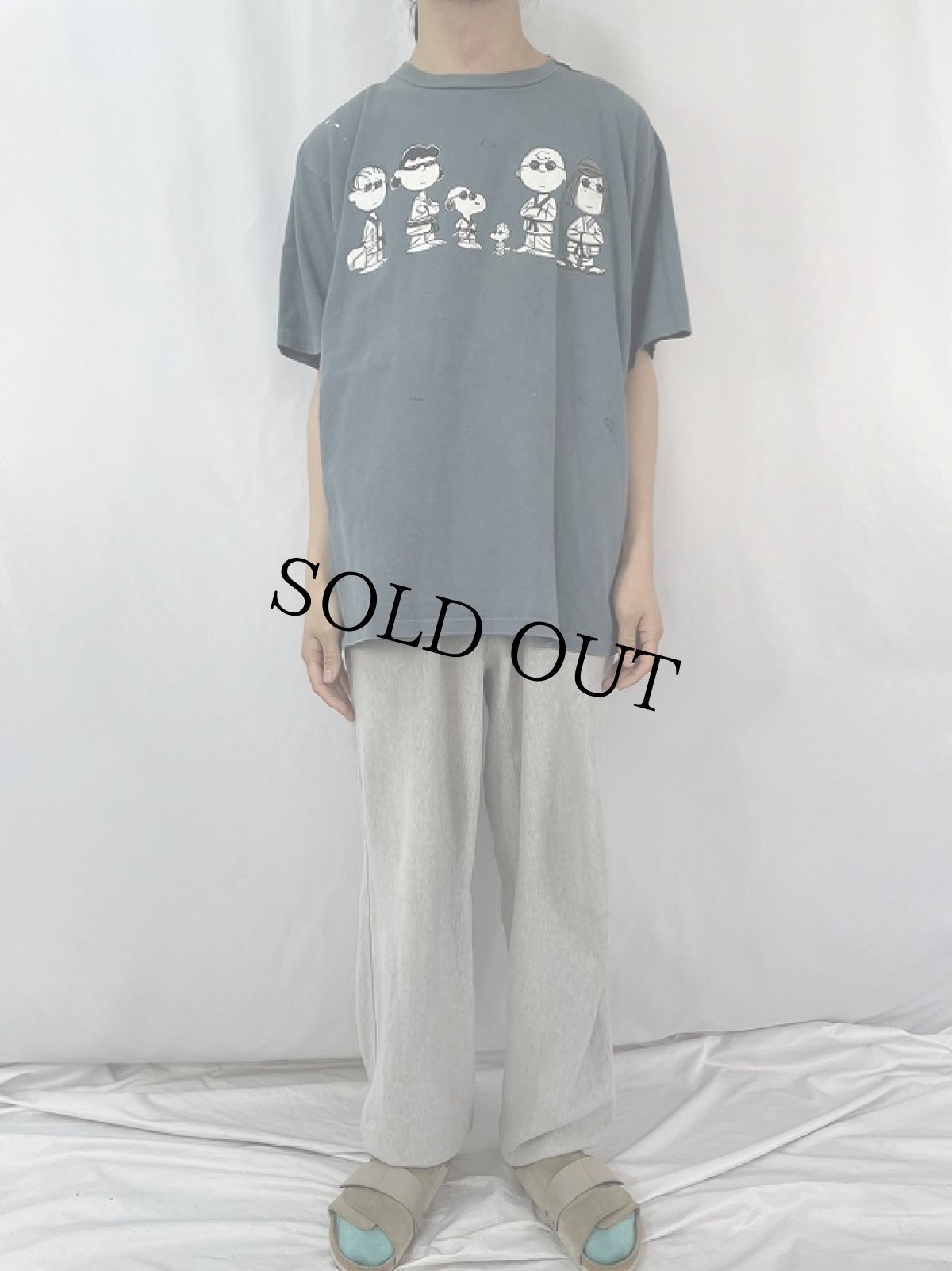 画像2: 90's PEANUTS USA製 "柔道" キャラクターTシャツ XL (2)