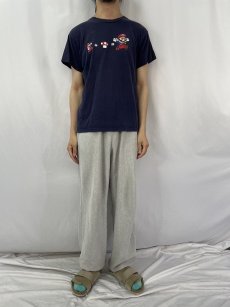 画像2: 2000's Nintendo スーパーマリオ キャラクタープリントTシャツ NAVY M (2)