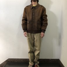 画像2: POLO Ralph Lauren "A-2 TYPE" レザージャケット XXL (2)