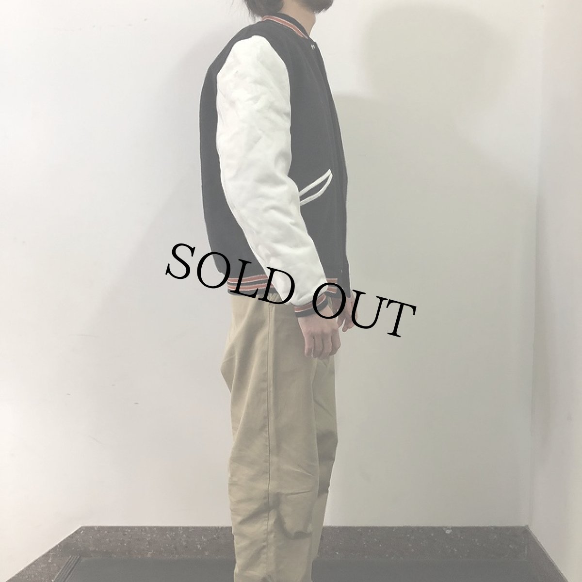 画像3: 70〜80's THE VARSITY SHOP USA製 レザー×ウールスタジャン L (3)