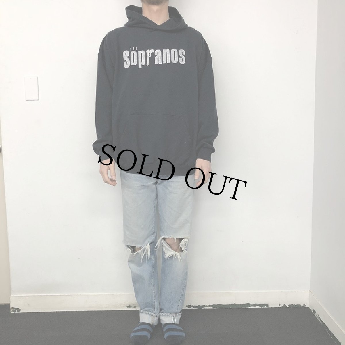 画像2: The Sopranos 映画ロゴプリント スウェットフーディ 2XL (2)