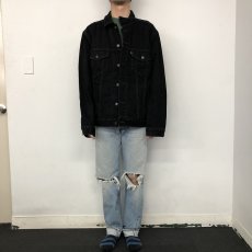 画像2: Levi's 70505 ブラックデニムジャケット XL (2)