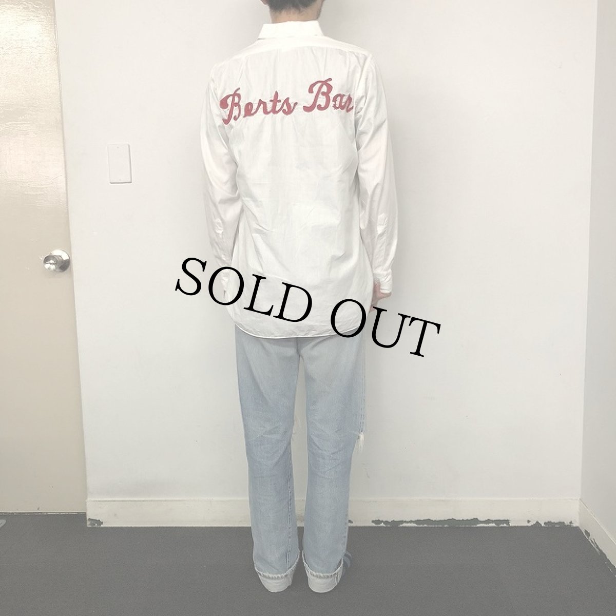 画像4: 50's ARROW "Berts Ban" チェーン刺繍 マチ付きコットンシャツ size15 (4)