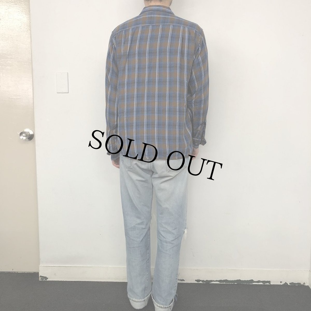 画像4: 60's Ra-Vella チェック柄オープンカラー レーヨンシャツ M (4)