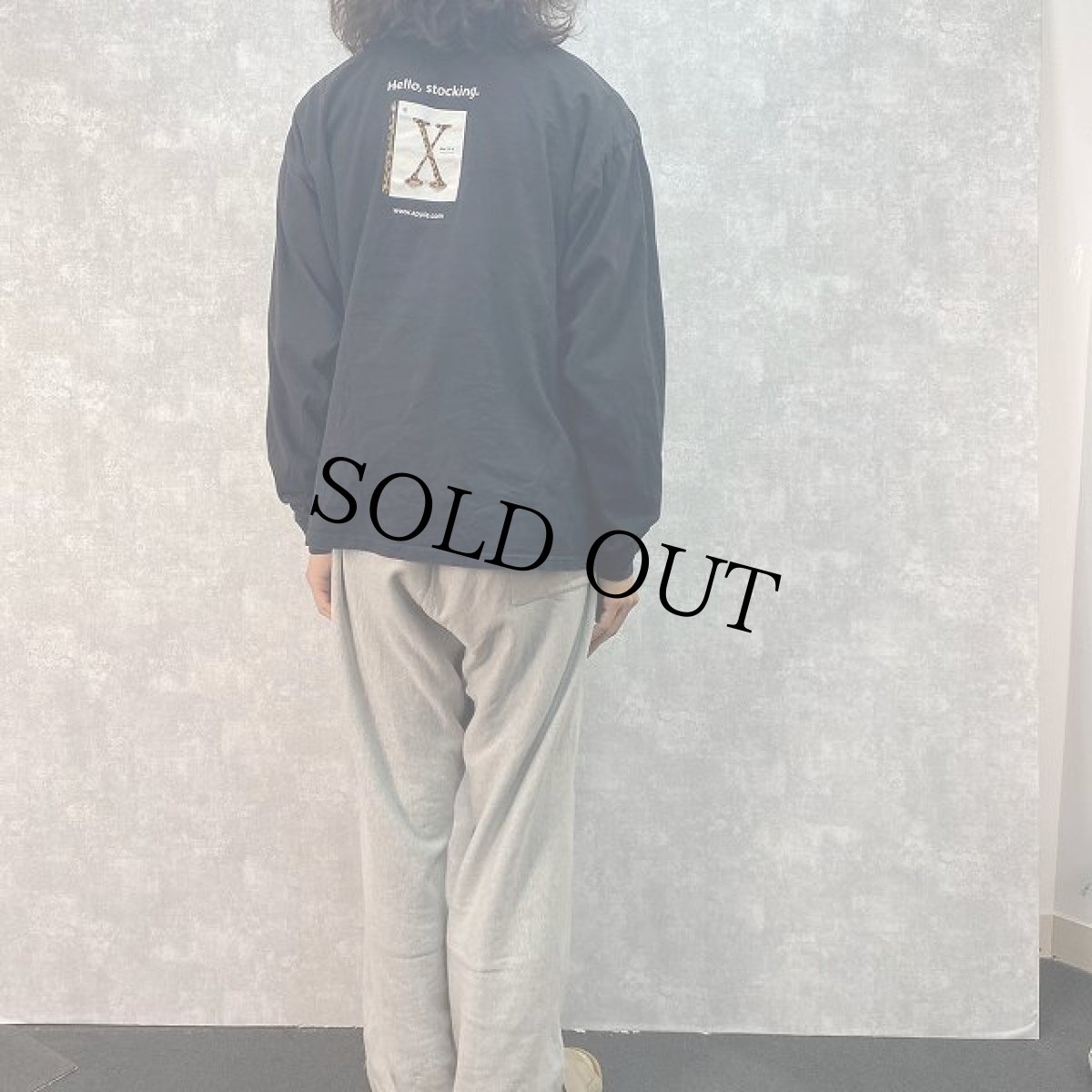 画像5: Apple "Hello, stocking." ロゴプリントロンT XL (5)