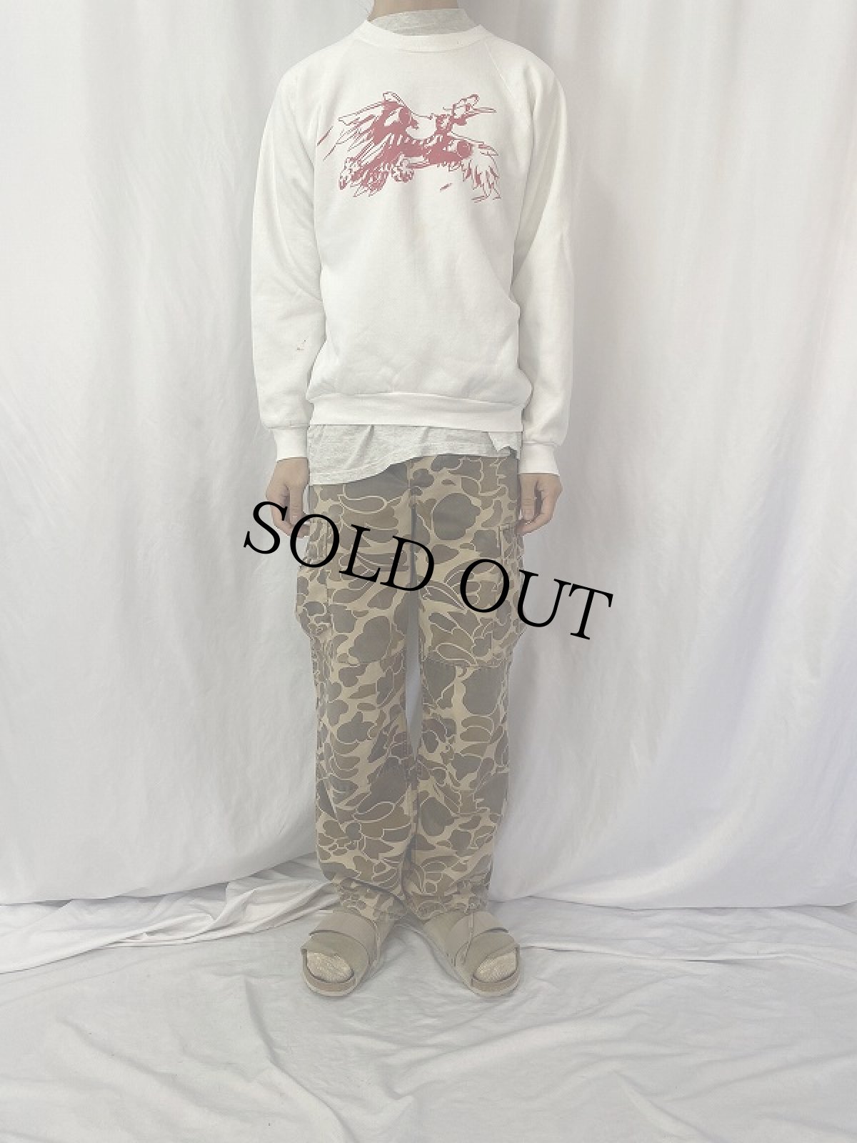 画像2: 90's USA製 "AIRWAYS HOTEL BUFFALO NEW YORK" プリントスウェット XL (2)