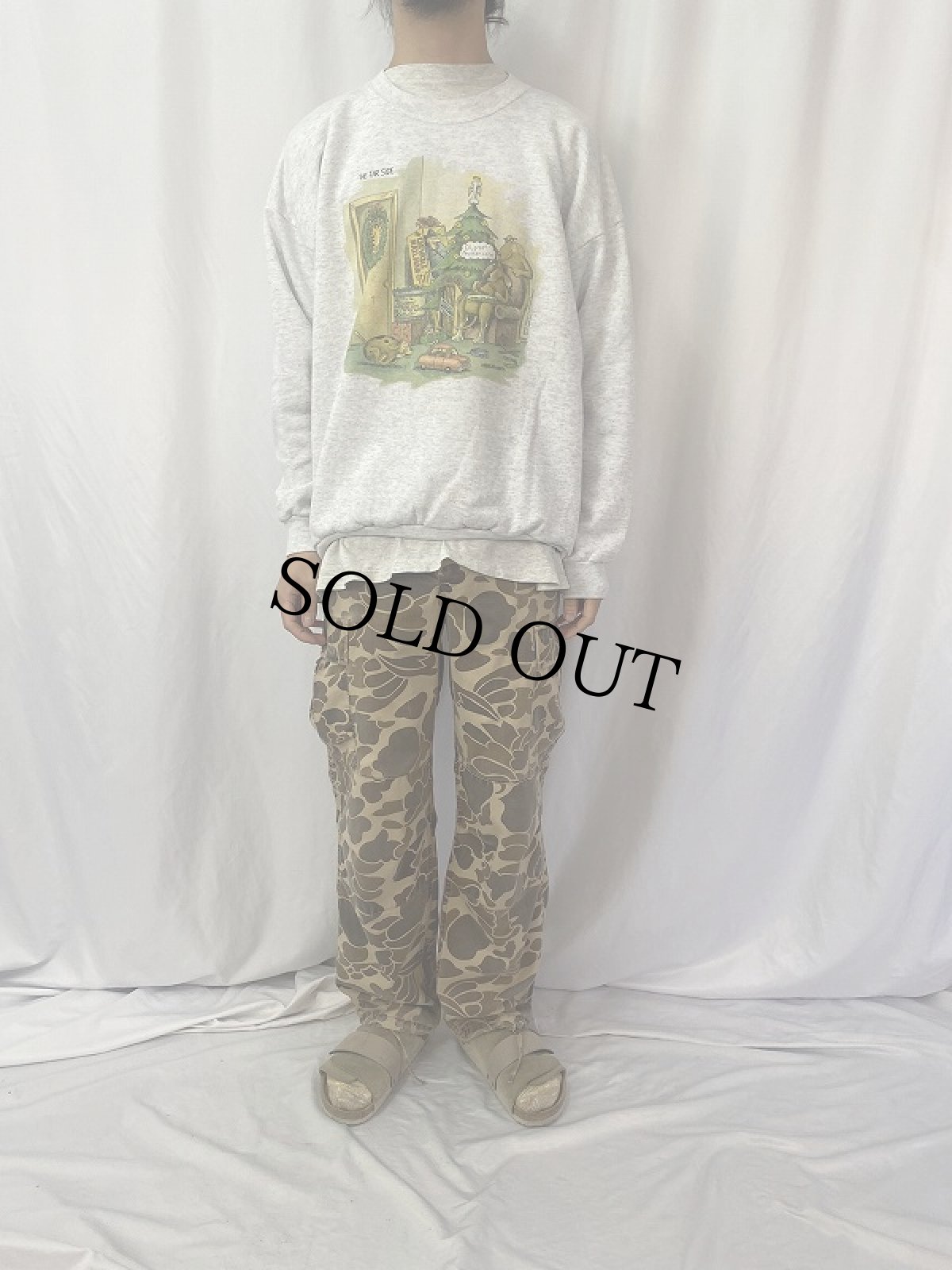 画像2: 80's THE FAR SIDE USA製 イラストプリントスウェット XL (2)