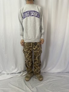 画像2: 90's Champion REVERSE WEAVE "NORTHWESTERN" プリントスウェット XL (2)