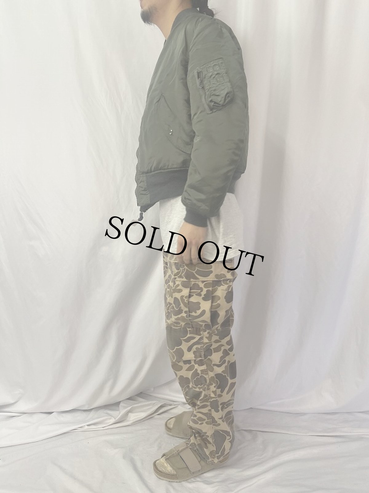 画像3: 80's U.S.AIR FORCE MA-1 F-TYPE フライトジャケット MEDIUM (3)