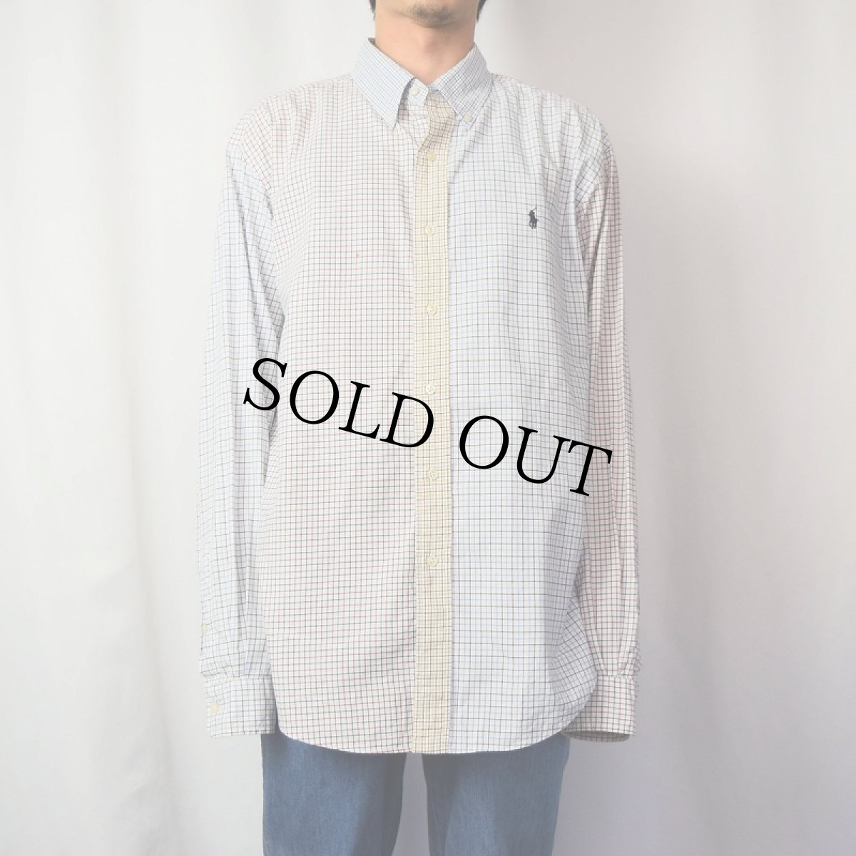 画像2: POLO Ralph Lauren "CLASSIC FIT" ロゴ刺繍 チェック柄 ボタンダウンシャツ XL (2)