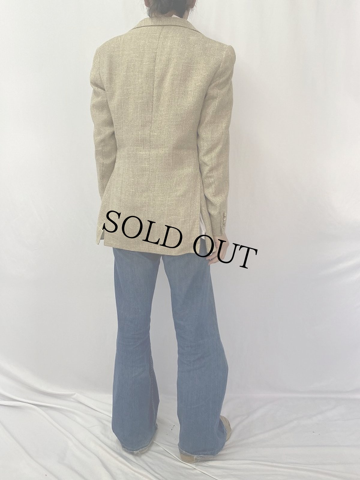 画像4: 70's POLO RALPH LAUREN BRITCHES別注 大文字タグ リネンテーラードジャケット (4)