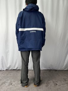 画像3: 2000's adidas ナイロンアノラックパーカー NAVY 2XL (3)