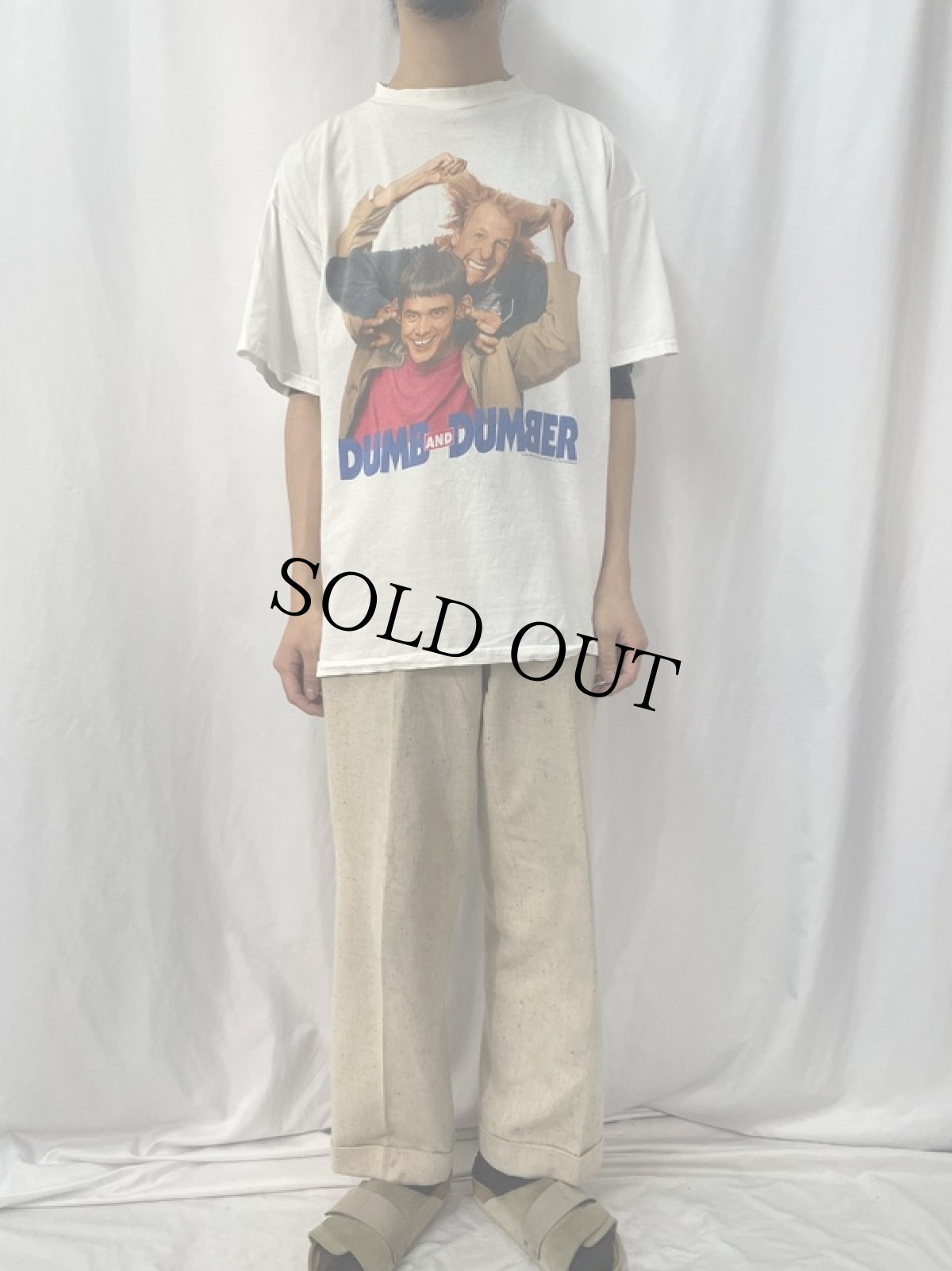 画像3: 90's DUMB AND DUMBER コメディ映画プリントTシャツ XL (3)