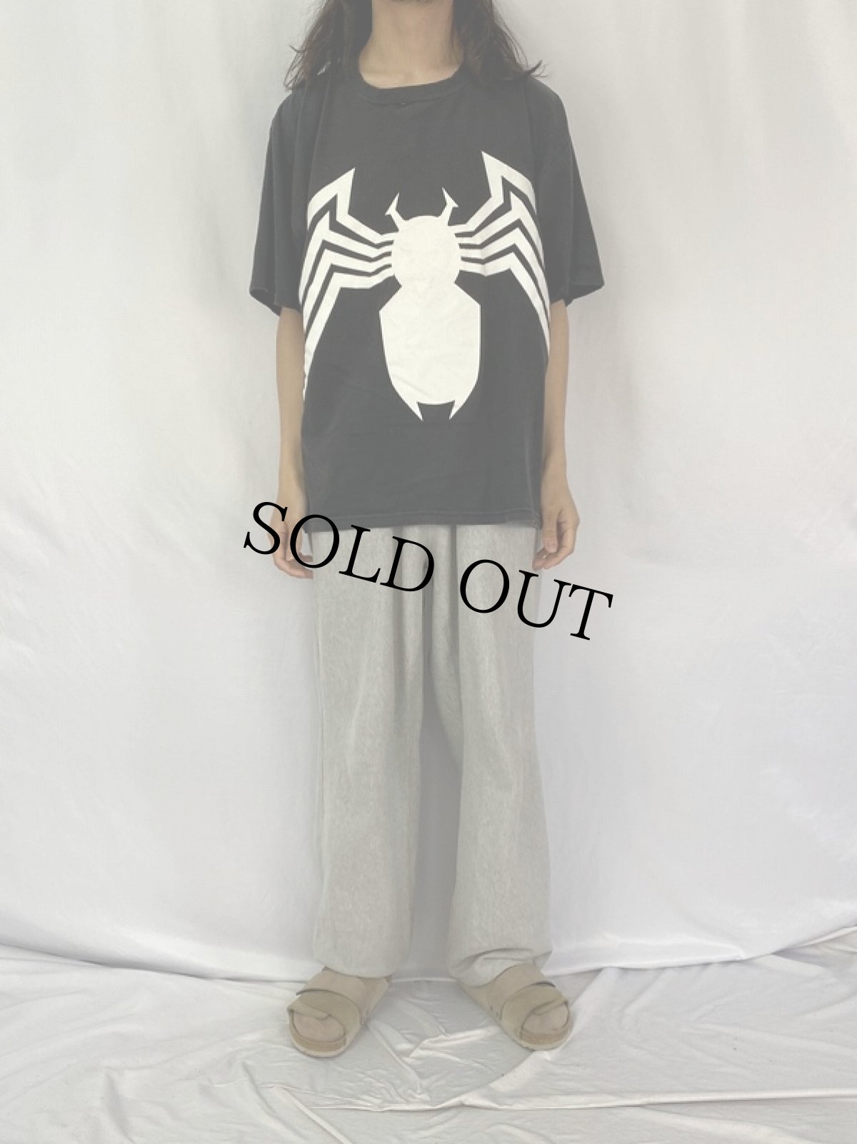画像2: 90's Spider-Man USA製 "Venom" シンボルマークプリントTシャツ BLACK XL (2)