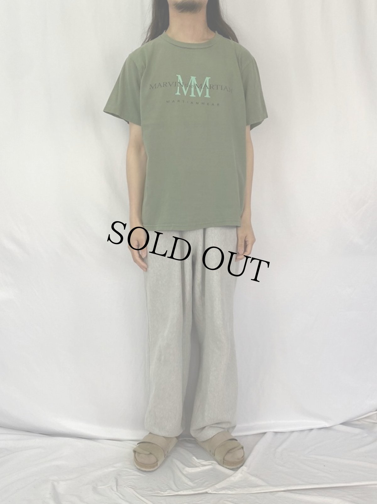 画像2: 90's Marvin the Martian USA製 "Calvin Klein"パロディTシャツ L (2)