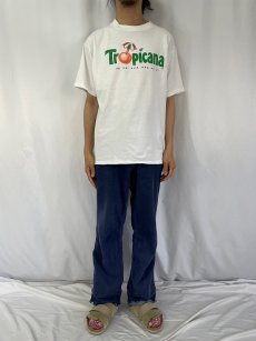 画像2: 90's Tropicana USA製 飲料メーカーロゴプリントTシャツ XL (2)