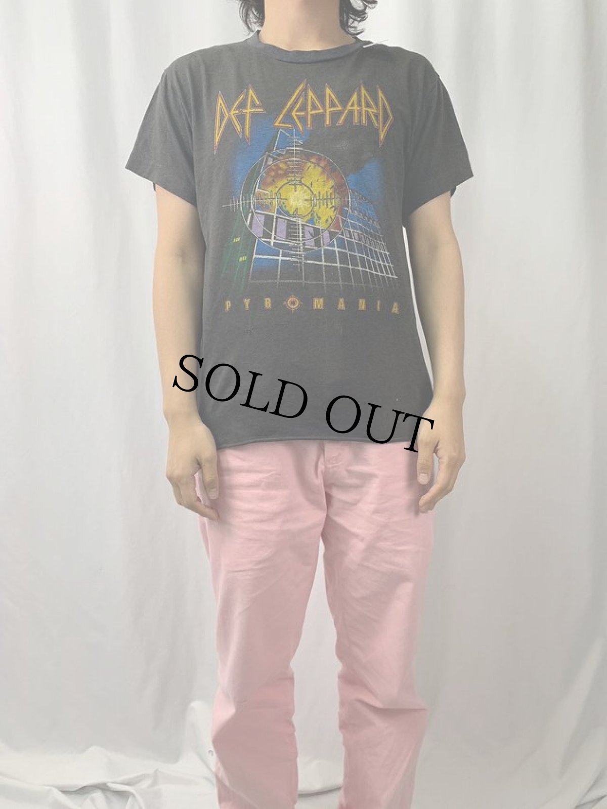 画像3: 80's DEF LEPPARD USA製 "PYROMANIA TOUR 1983" ロックバンドツアーTシャツ BLACK L (3)