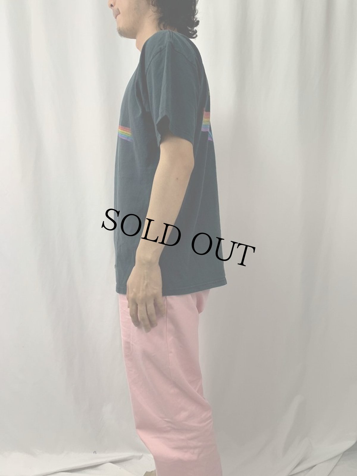 画像4: 2000's PINK FLOYD "DARK SIDE OF THE MOON" ロックバンドTシャツ NAVY L (4)