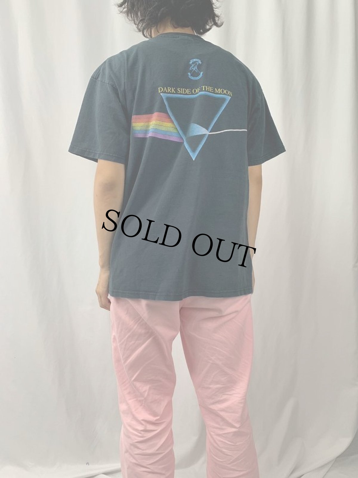 画像5: 2000's PINK FLOYD "DARK SIDE OF THE MOON" ロックバンドTシャツ NAVY L (5)