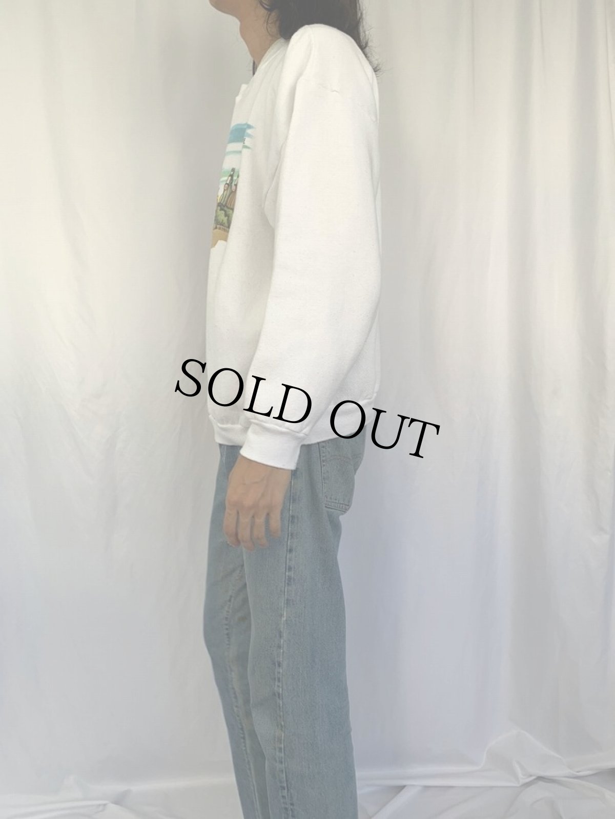 画像3: 90's THE FAR SIDE "Latte, Jed?' シュールイラストプリントスウェット XL (3)