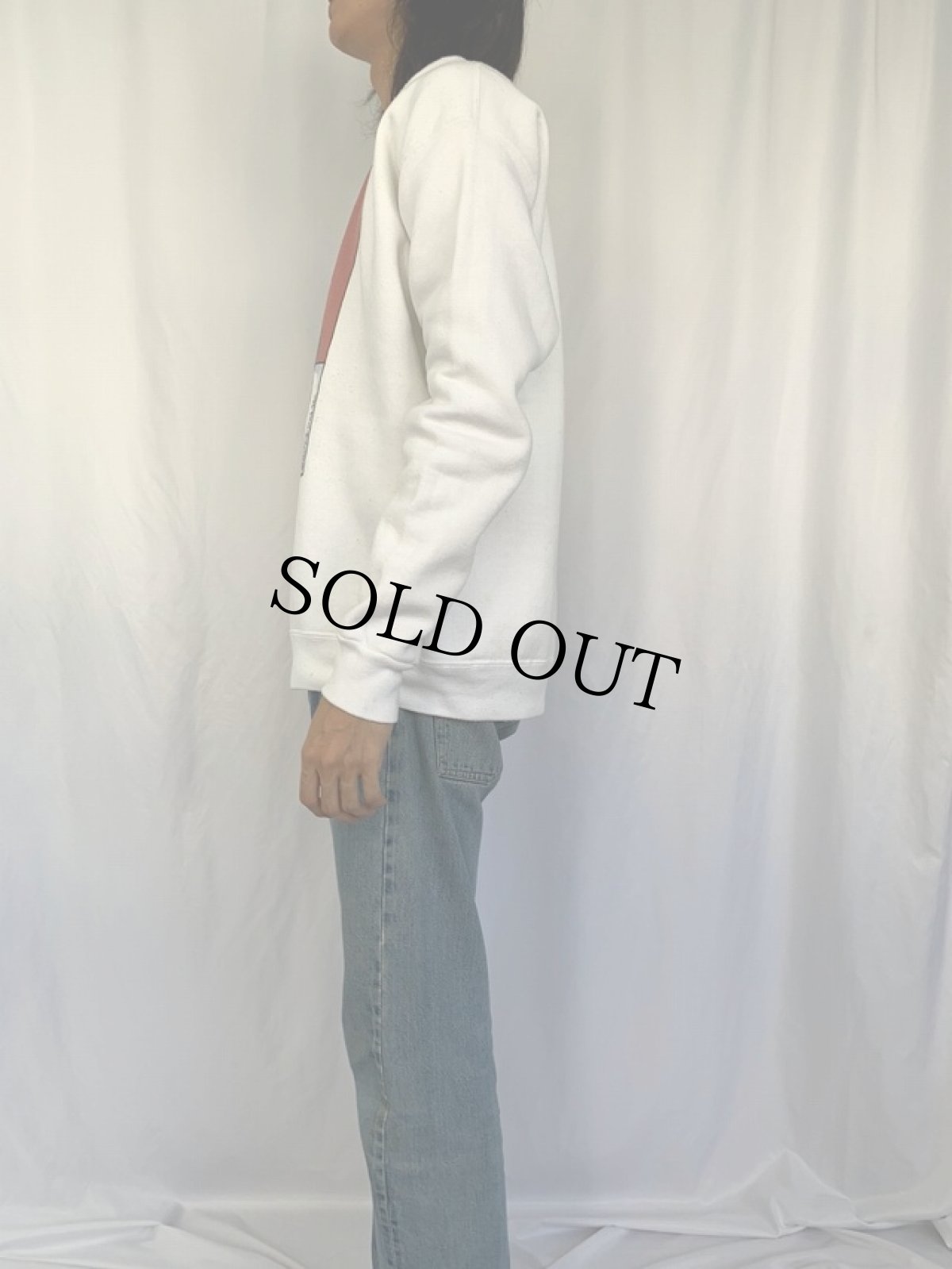 画像3: 90's USA製 "The Ether Bunny." シュールイラストプリントスウェット XL (3)