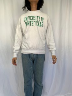 画像2: Champion REVERSE WEAVE "UNIVERSITY OF NORTH TEXAS" インサイドアウトデザイン プリントスウェット M (2)