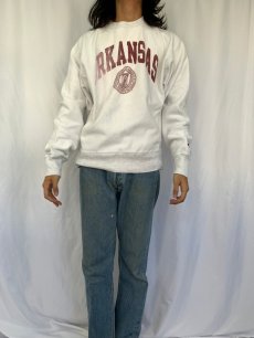 画像2: Champion REVERSE WEAVE "ARKANSAS" インサイドアウトデザイン プリントスウェット L (2)