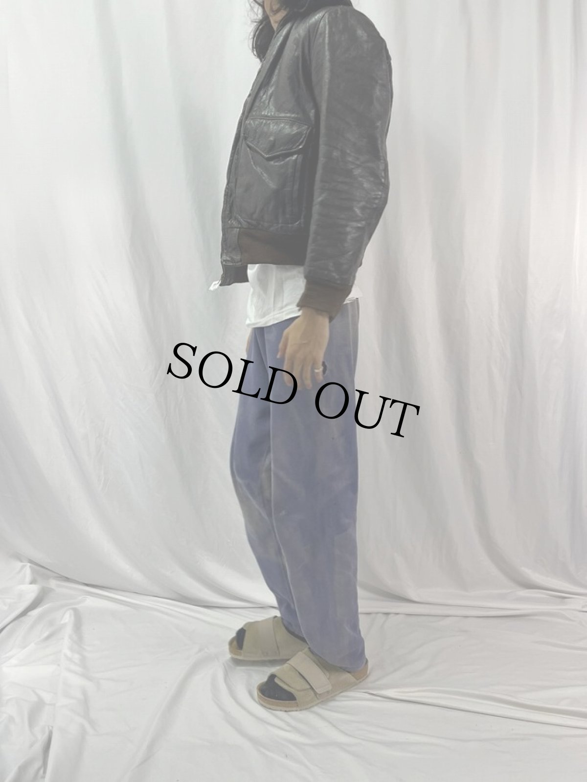 画像3: 60's L.L.Bean 筆記体タグ G-1 TYPE ボアレザージャケット (3)