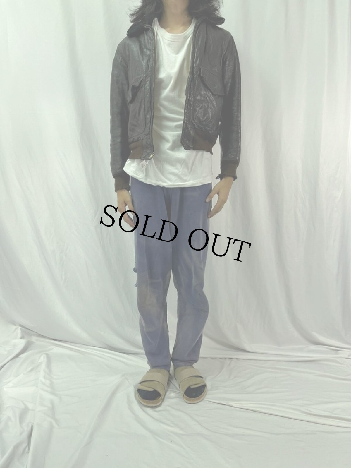 画像2: 60's L.L.Bean 筆記体タグ G-1 TYPE ボアレザージャケット (2)