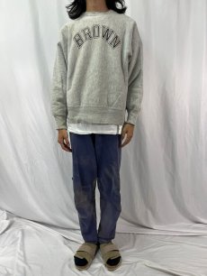 画像2: 80's Champion REVERSE WEAVE トリコタグ USA製 "BROWN" プリントスウェット M (2)