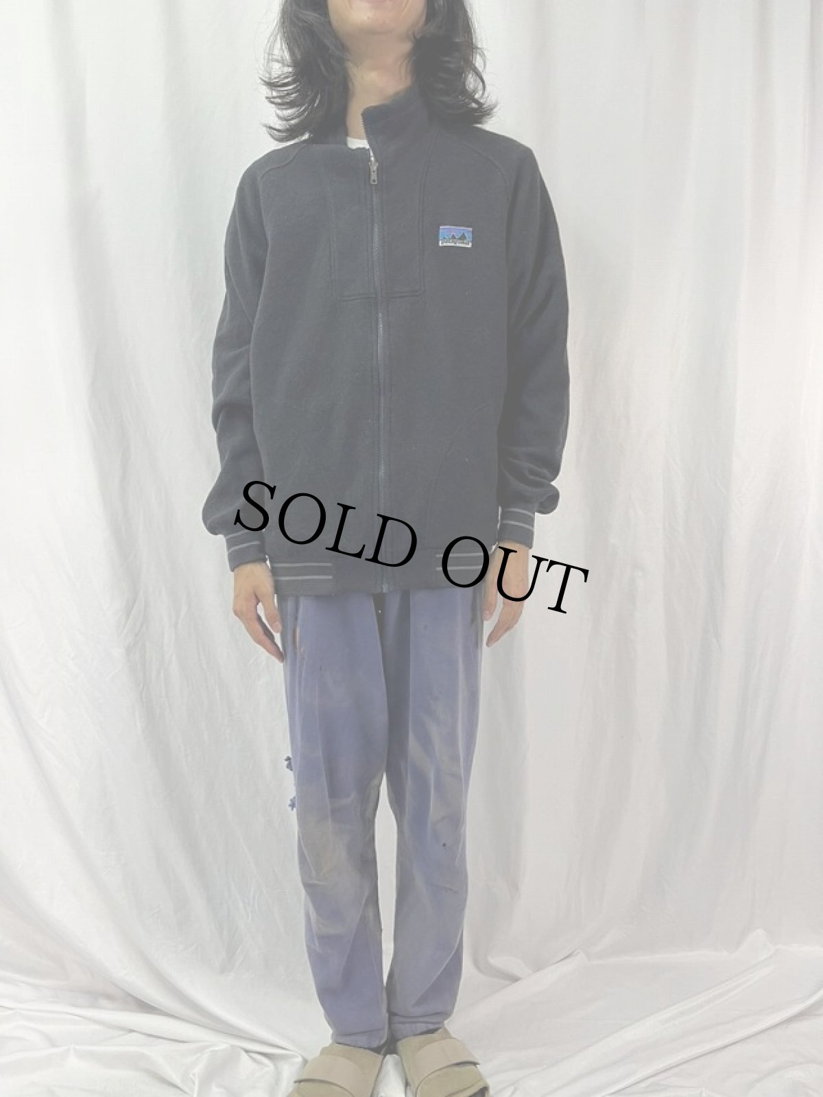 画像2: 2000's Patagonia 白タグ復刻 フィルズフリースジャケット BLACK L (2)