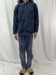 画像2: 60's HERCULES "LUSTER CHINO ARMY TWILL" ネコ目ボタン×マチ付き  ワークシャツ (2)