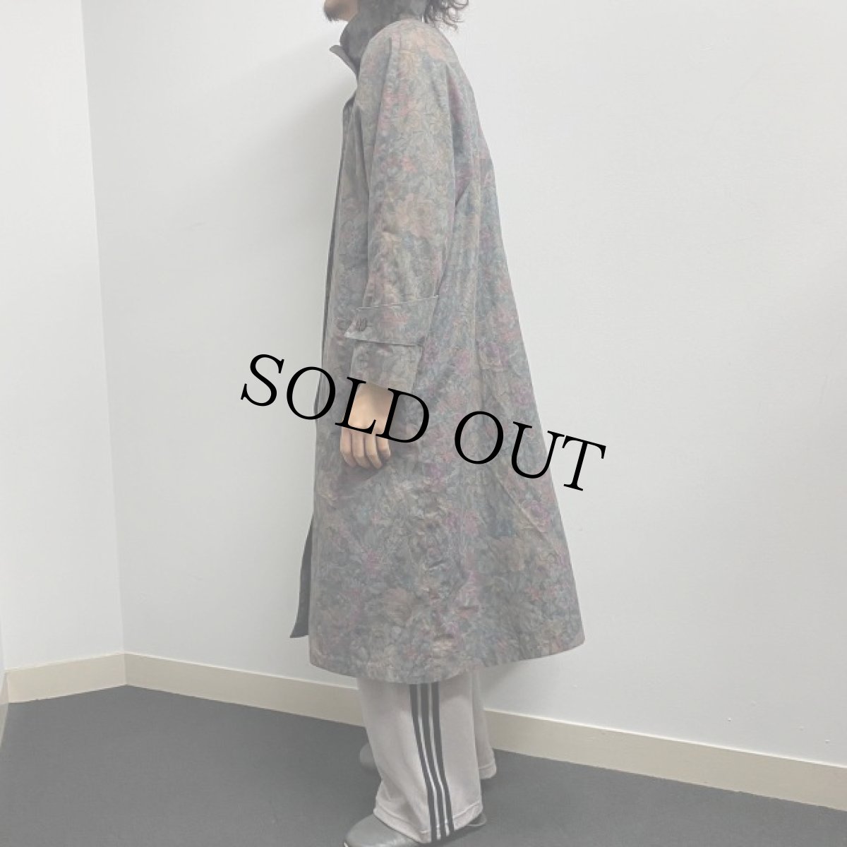 画像3: 80's LONDON FOG USA製 ライナー付き 花柄 ステンカラーコート (3)