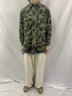 画像2: 80〜90's L.L.Bean USA製 カモ柄 ネルシャツ  (2)