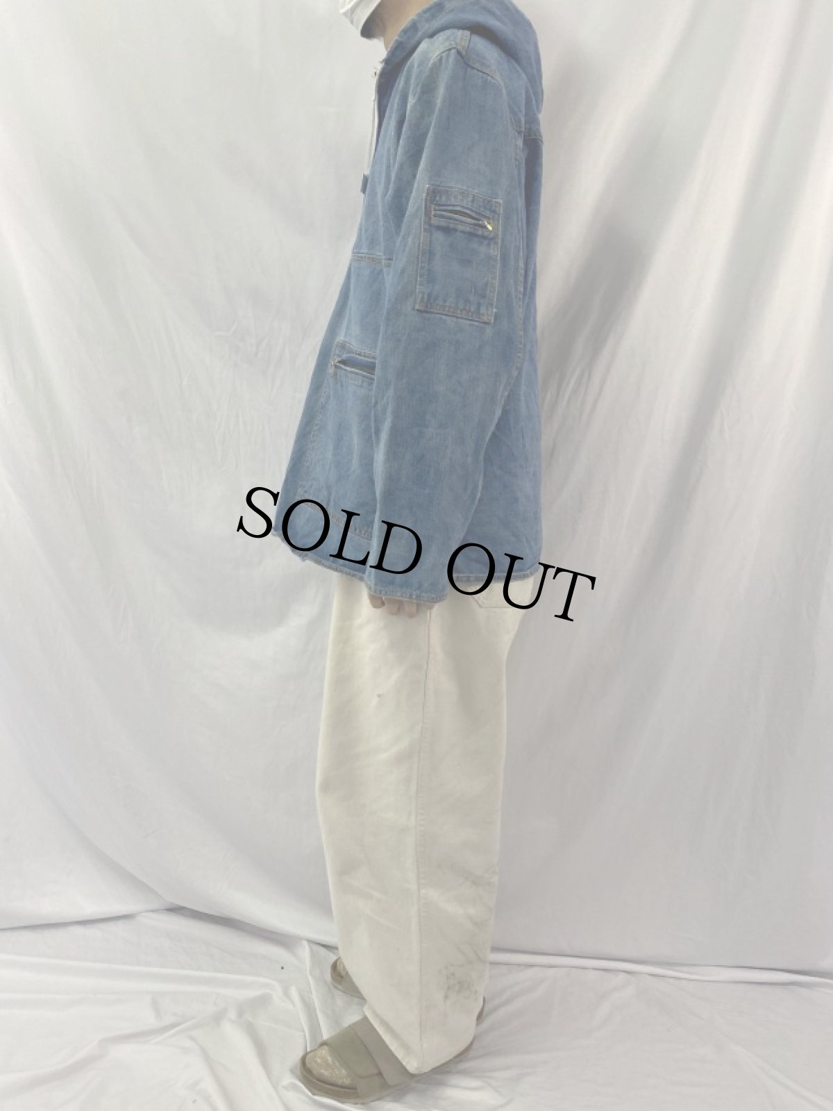 画像3: HOMETOWN デニムアノラックパーカー XL (3)